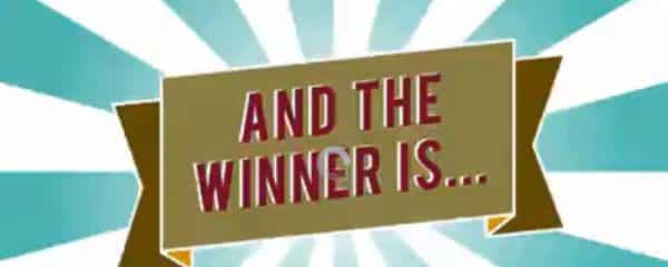 And the Winner of our Raffle for a $100 Gift Card is..